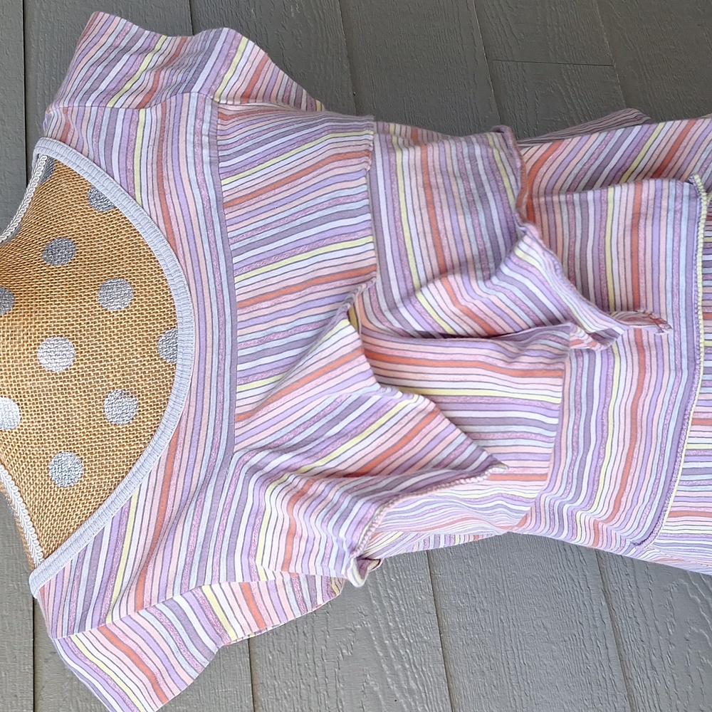 Y2k Marc By Marc Jacobs Pieced Tiered Rainbow Stripe Short Sleeve Muscle T Sz S - Picture 2 of 10